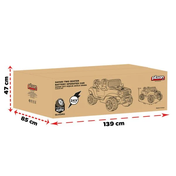 Safari 24V 4x4 Remote Control Double Battery Car