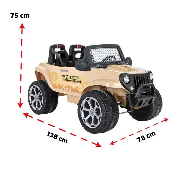 Safari 24V 4x4 Remote Control Double Battery Car