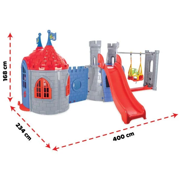 Castle Slide and Swing Set with Chateau