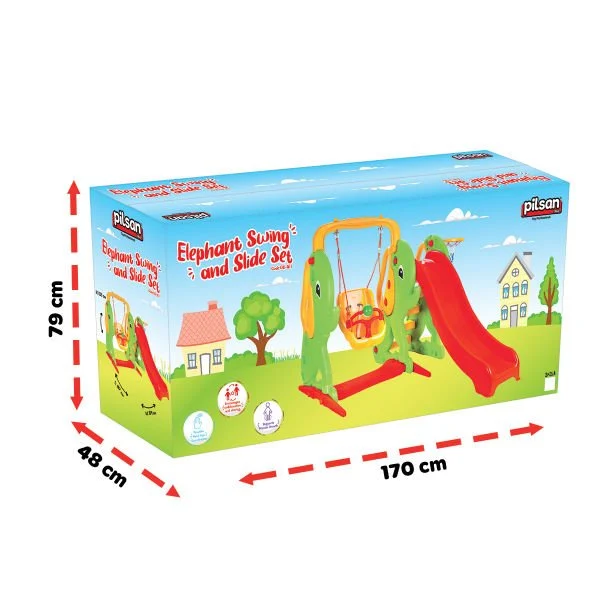 Elephant Slide and Swing Set