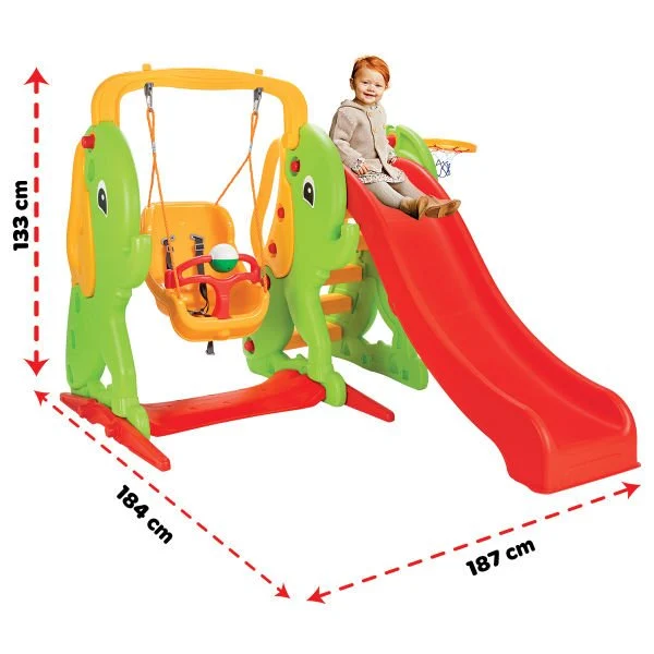 Elephant Slide and Swing Set