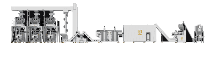 Chips production lines with packing 