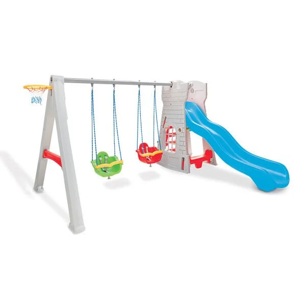 Castle Slide and Swing Set